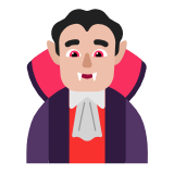 Microsoft(Windows) Man Vampire: Medium-Light Skin Tone Emoji