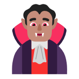 Microsoft(Windows) Man Vampire: Medium Skin Tone Emoji