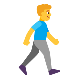 Microsoft(Windows) Man Walking Facing Right Emoji