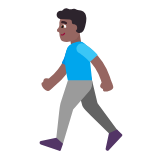 Microsoft(Windows) Man Walking: Medium-Dark Skin Tone Emoji