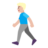 Microsoft(Windows) Man Walking: Medium-Light Skin Tone Emoji