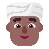 Microsoft(Windows) Man Wearing Turban: Medium-Dark Skin Tone Emoji