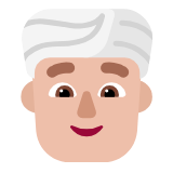 Microsoft(Windows) Man Wearing Turban: Medium-Light Skin Tone Emoji