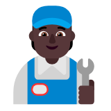 Microsoft(Windows) Mechanic: Dark Skin Tone Emoji