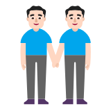 Microsoft(Windows) Men Holding Hands: Light Skin Tone Emoji