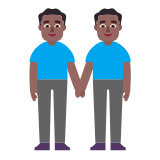 Microsoft(Windows) Men Holding Hands: Medium-Dark Skin Tone Emoji