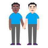 Microsoft(Windows) Men Holding Hands: Medium-Dark Skin Tone, Light Skin Tone Emoji