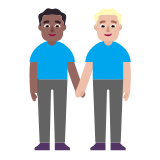 Microsoft(Windows) Men Holding Hands: Medium-Dark Skin Tone, Medium-Light Skin Tone Emoji