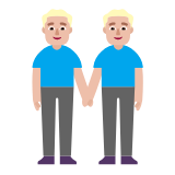 Microsoft(Windows) Men Holding Hands: Medium-Light Skin Tone Emoji