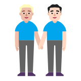 Microsoft(Windows) Men Holding Hands: Medium-Light Skin Tone, Light Skin Tone Emoji