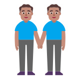 Microsoft(Windows) Men Holding Hands: Medium Skin Tone Emoji