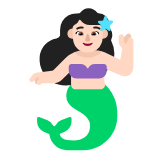 Microsoft(Windows) Mermaid: Light Skin Tone Emoji