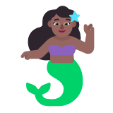 Microsoft(Windows) Mermaid: Medium-Dark Skin Tone Emoji