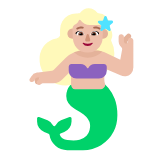 Microsoft(Windows) Mermaid: Medium-Light Skin Tone Emoji