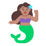 Microsoft(Windows) Mermaid: Medium Skin Tone Emoji