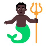 Microsoft(Windows) Merman: Dark Skin Tone Emoji