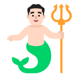 Microsoft(Windows) Merman: Light Skin Tone Emoji