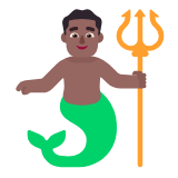 Microsoft(Windows) Merman: Medium-Dark Skin Tone Emoji