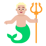 Microsoft(Windows) Merman: Medium-Light Skin Tone Emoji