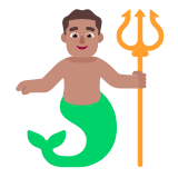 Microsoft(Windows) Merman: Medium Skin Tone Emoji