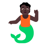 Microsoft(Windows) Merperson: Dark Skin Tone Emoji