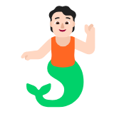 Microsoft(Windows) Merperson: Light Skin Tone Emoji