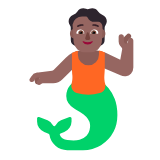 Microsoft(Windows) Merperson: Medium-Dark Skin Tone Emoji