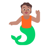 Microsoft(Windows) Merperson: Medium Skin Tone Emoji