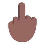 Microsoft(Windows) Middle Finger: Medium-Dark Skin Tone Emoji