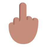 Microsoft(Windows) Middle Finger: Medium Skin Tone Emoji