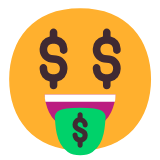 Microsoft(Windows) Money-Mouth Face Emoji