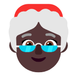 Microsoft(Windows) Mrs. Claus: Dark Skin Tone Emoji