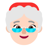 Microsoft(Windows) Mrs. Claus: Light Skin Tone Emoji