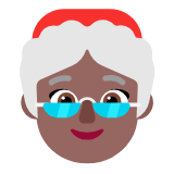 Microsoft(Windows) Mrs. Claus: Medium-Dark Skin Tone Emoji