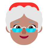 Microsoft(Windows) Mrs. Claus: Medium Skin Tone Emoji