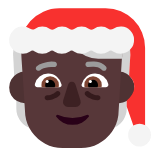 Microsoft(Windows) Mx Claus: Dark Skin Tone Emoji