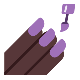 Microsoft(Windows) Nail Polish: Dark Skin Tone Emoji