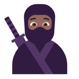 Microsoft(Windows) Ninja: Medium-Dark Skin Tone Emoji