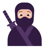 Microsoft(Windows) Ninja: Medium-Light Skin Tone Emoji