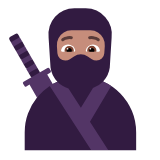 Microsoft(Windows) Ninja: Medium Skin Tone Emoji