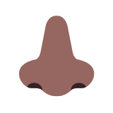 Microsoft(Windows) Nose: Medium-Dark Skin Tone Emoji