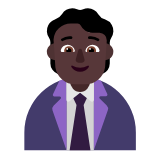 Microsoft(Windows) Office Worker: Dark Skin Tone Emoji