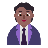 Microsoft(Windows) Office Worker: Medium-Dark Skin Tone Emoji