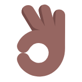 Microsoft(Windows) Ok Hand: Medium-Dark Skin Tone Emoji