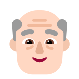 Microsoft(Windows) Old Man: Light Skin Tone Emoji