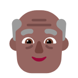 Microsoft(Windows) Old Man: Medium-Dark Skin Tone Emoji