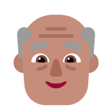 Microsoft(Windows) Old Man: Medium Skin Tone Emoji