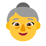 Microsoft(Windows) Old Woman Emoji