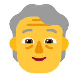 Microsoft(Windows) Older Person Emoji