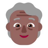 Microsoft(Windows) Older Person: Medium-Dark Skin Tone Emoji